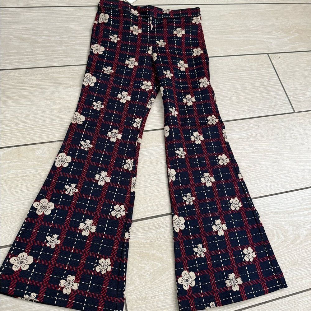 Brand new with tags Gucci Navy and Red Floral Pants kids size 6